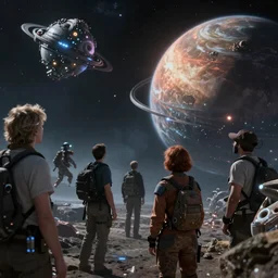 Humanity encounters another intelligent civilisation from another planet, depth of field