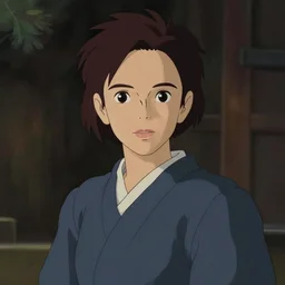 emma watson, epic, samurai, in the style of Studio Ghibli, Hayao Miyazak