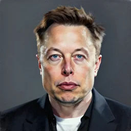 portrait of elon musk painted by ivan albright