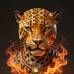 azctec warrior, jaguar warrior, finely detailed perfect face, exquisite details, fire magic, mid view, design on a white background, by studio muti, greg rutkowski makoto shinkai takashi takeuchi studio ghibli