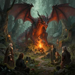 a beautiful digital illustration painting of a detailed gothic fantasy valley and forest dragon fire fey unseelie, by benoit b. mandelbrot, steven belledin, martin johnson heade, lee madgwick, caspar david friedrich, and david rios ferreira. 8 k resolution trending on artstation concept art digital illustration