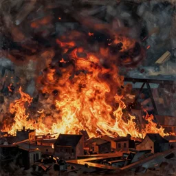 a raging inferno, george grosz, frantisek kupka