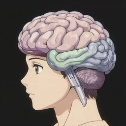 inside the human mind in anime style