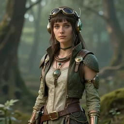 a detailed beautiful portrait of a retrofuture astrologer of naturepunk programming, realistic cinematic character fashion, hi - fructose art magazine