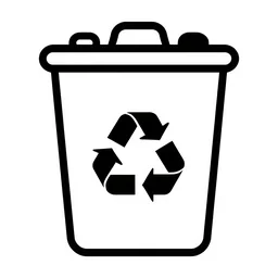 recycling bin icon, 1 6 - bit