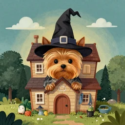witchhouse album art of a yorkshire terrier