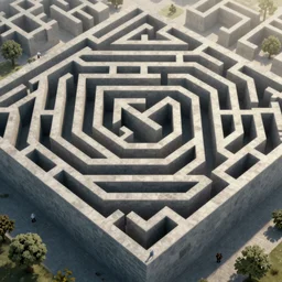 a highly detailed and beautiful labyrinth in the style of MC Escher in 4K