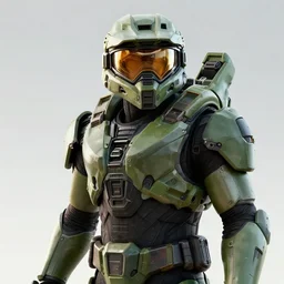 super detailed portrait of the master chief from halo