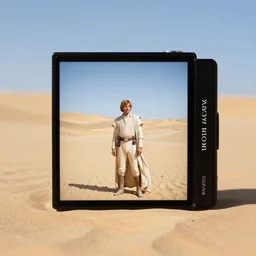 Tatooine from star wars photographed by Ansel Adams using a Kodak Speed Graphic in 2 by 4 inch format.