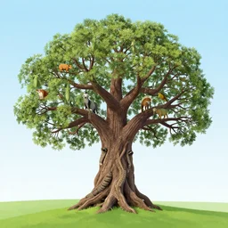 tree of life with animals in the branches