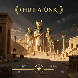 video game user interface, egyptian theme