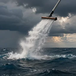 A giant hoover sucking up the ocean