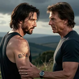 keanu reeves giving tom cruise a tattoo