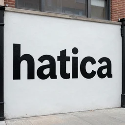 the word hatica painted on a new york wall, hyper realistic