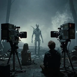 a wide angle movie still from alien ( 1 9 7 9 ) by ridley scott showing [ your choice here ] | sci - fi and supernatural horror | uneasy and uncanny atmosphere | shot on celluloid with panavision cameras | panavision lenses | 3 5 mm film negative width | anamorphic projection format