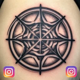 tattoo stencil of sacred geometry, artesobscurae, instagram, pinterest, very detailed, thick