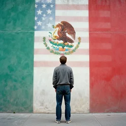 Mike Myers (from Wayne's World) gazing at the US-Mexican Wall, XF IQ4, f/1.4, ISO 200, 1/160s, 8K, RAW, unedited, symmetrical balance, in-frame