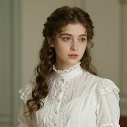 vintage photograph of  beautiful victorian girl, 8k, high quality, hyper realistic