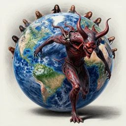 a breathtaking 3 d pencil drawing of an incommensurable malevolent entity approaching earth, light bends to it, saturated colors, digital art, catalogue raisonne, autodesk maya, cinema 4 d, hyperrealism, ultra detailed, 3 point perspective, by fredo, ramon bruin, julia barinova, alessandro diddi, saulius art, devil of my own