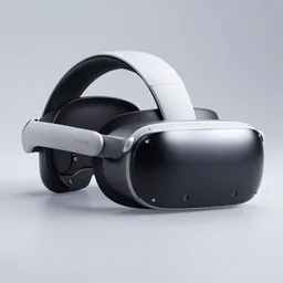 Professional slick Product marketing photo. Steam's Valve Index HMD VR Headset. Designed by artist Syd Mead. Lighting and style by painter James Gurney. Slick and shiny presentation. Well organized and minimalist.
