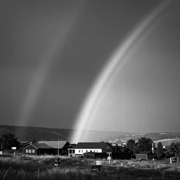 colors of the rainbow, black and white