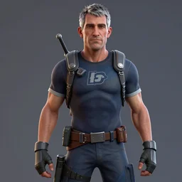 a portrait of Anthony Fauci as a Fortnite character, rendered in CryEngine