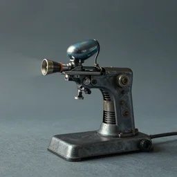 airbrushed vacuum nova machine alone by kelly freas, fine art masterpiece baked at 3 0 0 f, matte painting, cold lighting, aged with sunlight, award winning horror, photorealistic render, cinematic