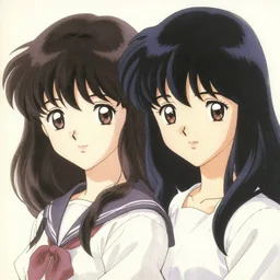 ( ( ( ( ( 1 9 5 0 s anime cover art. portrait anime of two girls cute - fine - face. muted colors. ) ) ) ) ) by jean - baptiste monge!!!!!!!!!!!!!!!!!!!!!!!!!!!