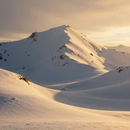 a brightly lit landscape, golden hour light, gloomy snow mountain, trending on artstation, featured on behance, well - rendered, extra crisp features, intricate detail, epic composition, in the style of unreal engine