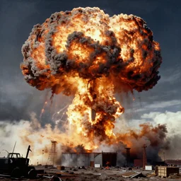 nuclear explosion, by Rembrandt