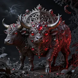 a creature of the night, ruby, flubber, wagyu, insanely detailed and intricate, elegant, ornate, hyper realistic, by mark brooks