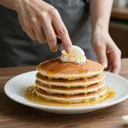 Satan bakes pancakes