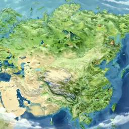 map of a large fantasy world with distinct biomes, highly detailed, smooth, sharp focus, artstation, by makoto shinkai and moebius and jean giraud