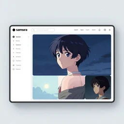 gui for the samsara program, web design, futuristic, by mitsuo katsui, yoshitaka amano, eiko ishioka