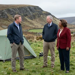 camping in Wales with Richard Cheney and Condoleezza Rice