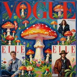 magic mushroom garden, vogue magazine, elle magazine, instagram fashion, ilya kuvshinov, john singer sargent, trending on artstation, oil painting, psychedelic, intricate