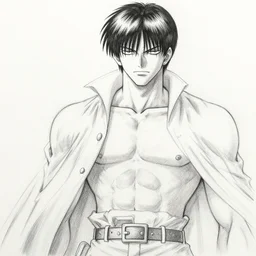manga sketch of guts from berserk
