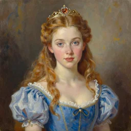 a portrait of a beautiful princess by Simon Stålenhag and Thomas Kinkade, oil on canvas