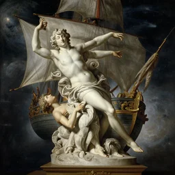 by alan davis, by david teniers the younger matte painting opulent. a beautiful sculpture. i hurtled into my own future, while my ship ate space & time.