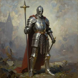 a full body oil painting of an undead paladin/crusader in the style of leonard boyarsky in the style of Frank Frazetta trending on artstation deviantart Pinterest detailed realistic HD 8k High Resolution