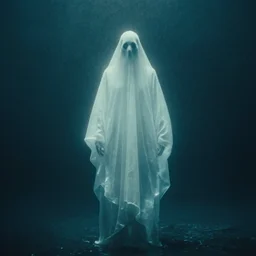 a ghost, water caustics, film still from the movie directed by denis villeneuve and david cronenberg with art direction by wayne d barlowe