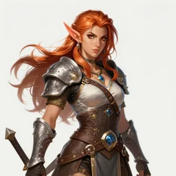 a detailed and very colorful portrait of a female dwarf fighter with flowing hair, pathfinder portrait, dndart, fantasy portrait, 4 k, hires, art by jack davis and lucian freud and bill ward and artgerm