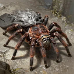 A Tarantula, silver hair, cloak, male, fantasy, extremely detailed, digital painting, artstation, concept art, smooth, sharp focus, illustration, stunning lighting, art by artgerm and greg rutkowski and alphonse mucha and simon stalenhag, realistic character concept, low fantasy, light atmosphere, golden ratio, cinematic lighting, hyperdetailed, high resolution, insanely detailed and intricate, artstation, Marc Simonetti, Greg Rutkowski, 8k