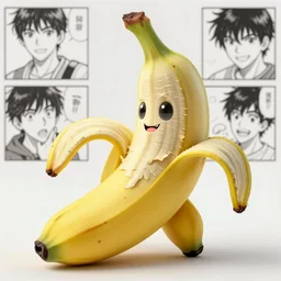 a ripped banana monster, highly detailed, 4 k, manga, kentaro miura art style
