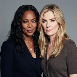 a portrait photography of a mix of stephanie seymour and jennifer connely, by annie leibowitz