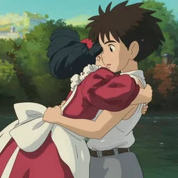 still image from the new studio ghibli animated film'dark city'