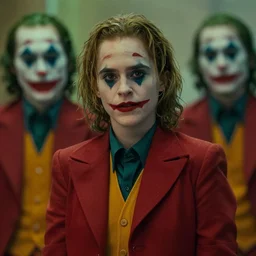 film still of Emma Watson as joker in the new Joker movie
