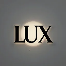 the logo “LUX” imaginatively designed