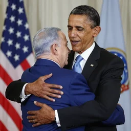 benjamin netanyahu hugging obama