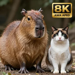 a hybrid between a capybara and a picky face cat, photography, award - winning, national geographic channel, discovery channel, 8 k
